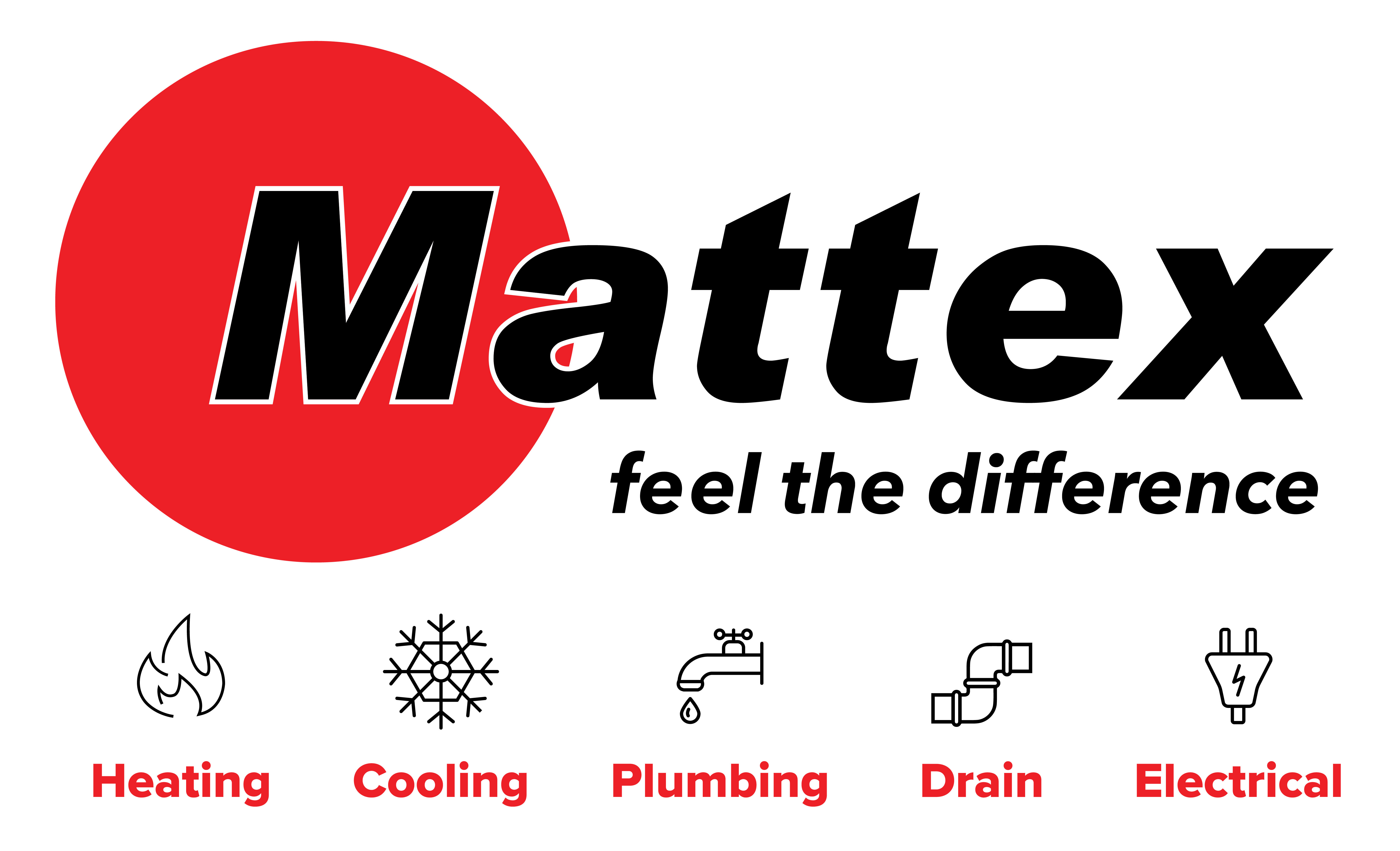 Logo for Mattex Heating, Cooling, Plumbing, Drain, and Electrical